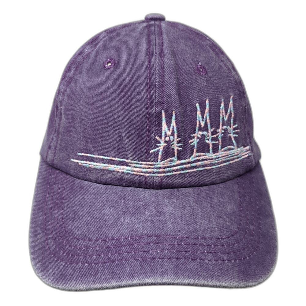Cat Lady Slideback Baseball Cap Purple One Size Adjustable Embroidered 6 Panel